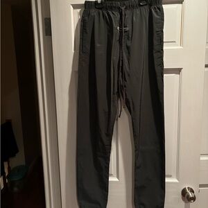 Essentials fear of god szS black pull on “windbreaker” track pants